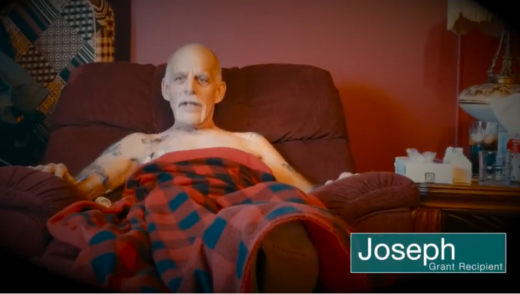 Joseph Odenbaugh sitting in a recliner